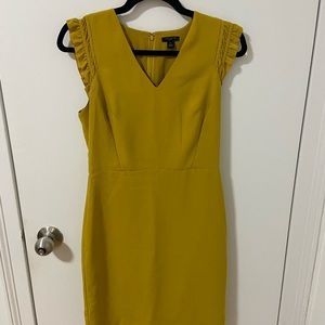 Ann Taylor Lime Yellow Dress 2P